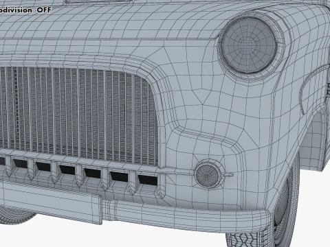 Old Cargo Van Generic M 1 3D Model