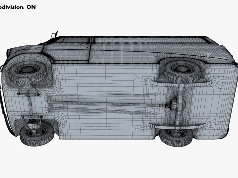 Old Cargo Van Generic M 1 3D 模型