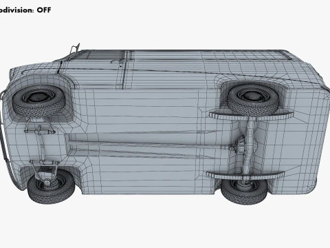 Old Cargo Van Generic M 1 3D Model