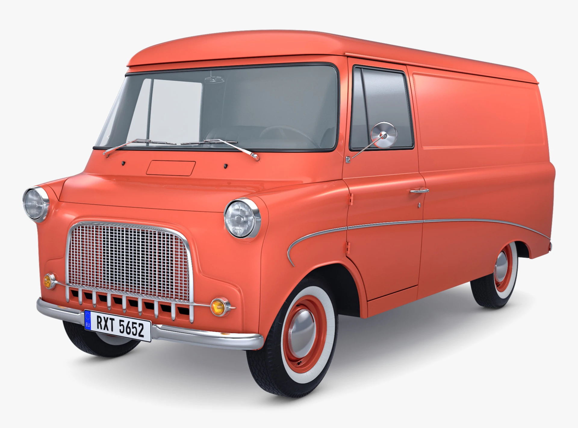 Old Cargo Van Generic M 1 3D Model .c4d .max .obj .3ds .fbx .stl .blend 
