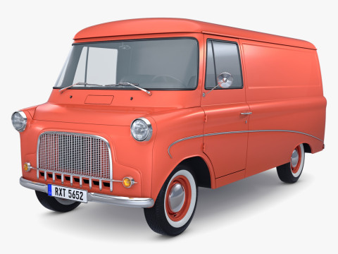 Old Cargo Van Generic M 1 3D मॉडल