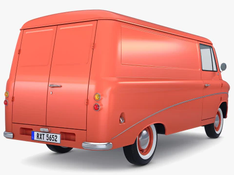 Old Cargo Van Generic M 1 3D Model