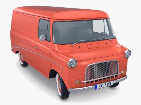 Old Cargo Van Generic M 1 3D Model