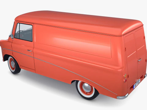 Old Cargo Van Generic M 1 3D Model