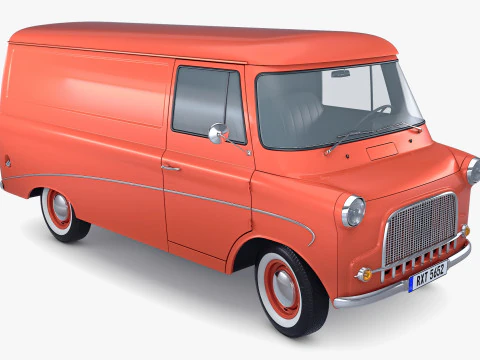 Old Cargo Van Generic M 1 3D Model
