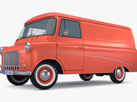 Old Cargo Van Generic M 1 3D Model