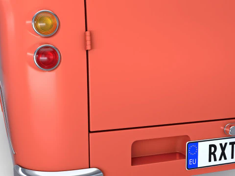 Old Cargo Van Generic M 1 3D Model