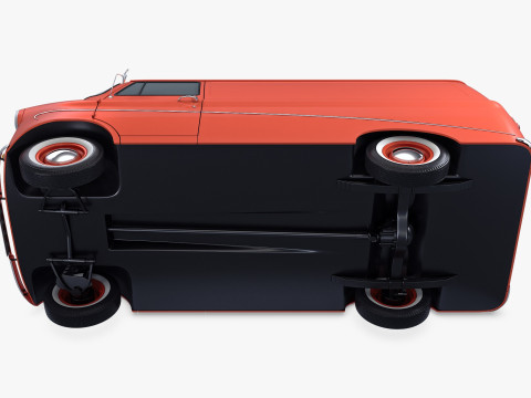 Old Cargo Van Generic M 1 3D 模型
