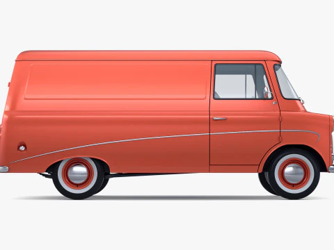 Old Cargo Van Generic M 1 3D Model