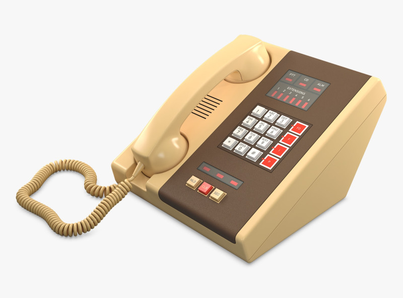 Secure Crypto Telephone Generic M 1 3D Модель .c4d .max .obj .3ds .fbx .stl .blend