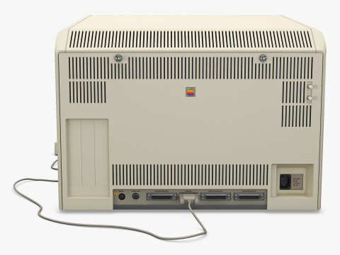Apple Lisa 2 Macintosh XL 1984-1986 PC with Keyboard and Mouse M 1 Modello 3D