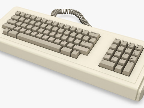 Apple Lisa A6MB101 Keyboard Vintage 1983-1986 M 1 3D Модель