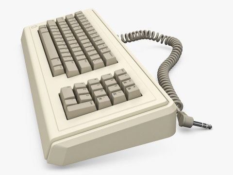 Apple Lisa A6MB101 Keyboard Vintage 1983-1986 M 1 3D Модель