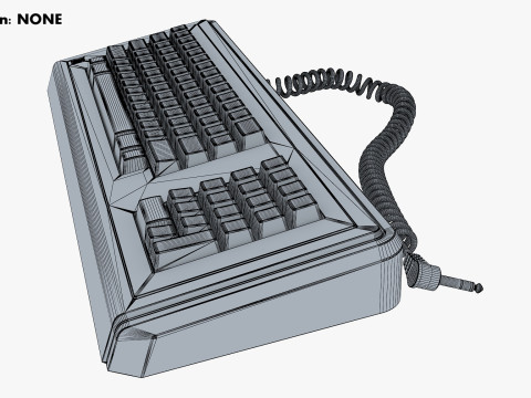 Apple Lisa A6MB101 Keyboard Vintage 1983-1986 M 1 3D Модель
