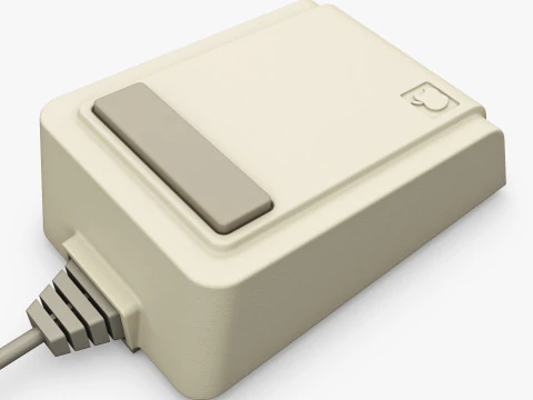 Apple リサ A9M0050 マウス ヴィンテージ 1983-1984 M 1 3Dモデル