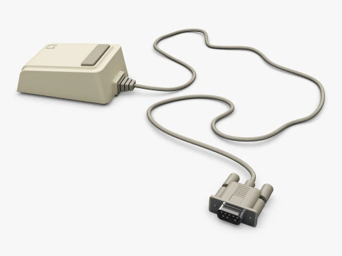 Apple リサ A9M0050 マウス ヴィンテージ 1983-1984 M 1 3Dモデル