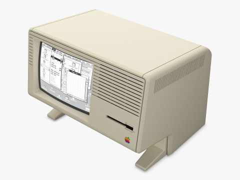 Apple Lisa 2 Macintosh XL A6S0300 Monoblock Vintage 1984-1986 M 1 3D Model