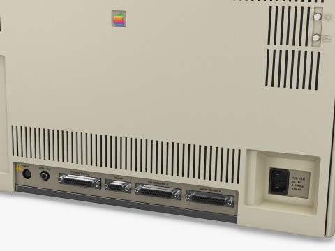 Apple Lisa 2 Macintosh XL A6S0300 Monoblock Vintage 1984-1986 M 1 3D Model