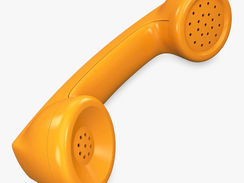 Vintage Retro Telephone Handset M1 3D Model