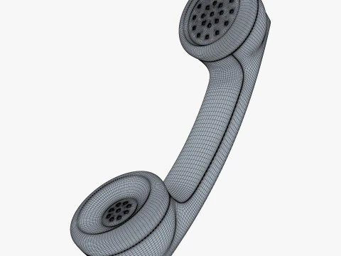 Vintage Retro Telephone Handset M1 3D Model