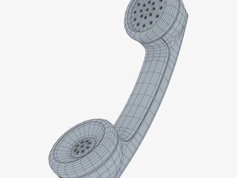 Vintage Retro Telephone Handset M1 3D Model