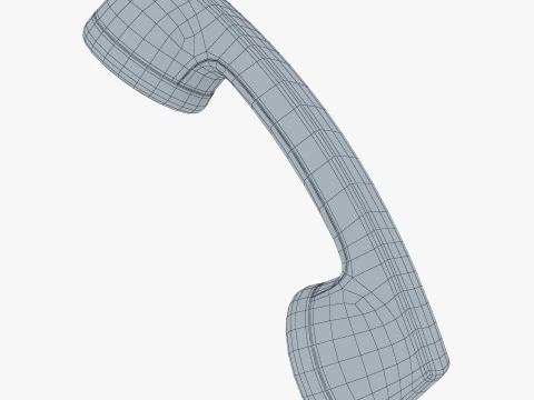 Vintage Retro Telephone Handset M1 3D Model