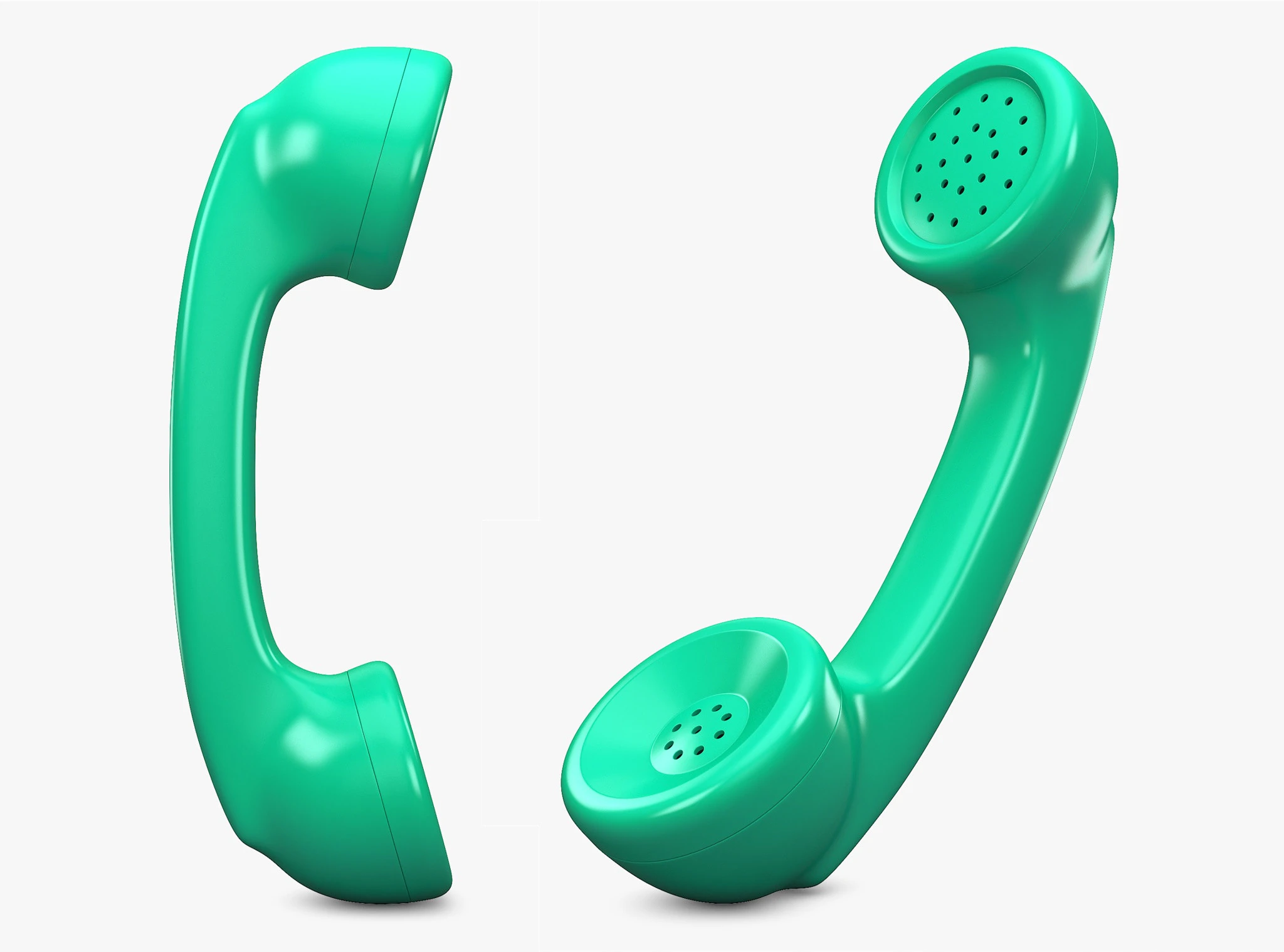 Vintage Classic Telephone Handset M1 3D Model .c4d .max .obj .3ds .fbx .stl .blend 
