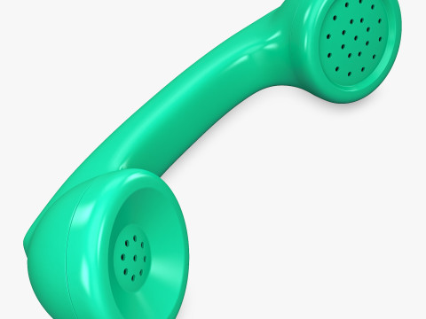 Vintage Classic Telephone Handset M1 3D Модель