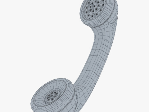 Vintage Classic Telephone Handset M1 3D Модель