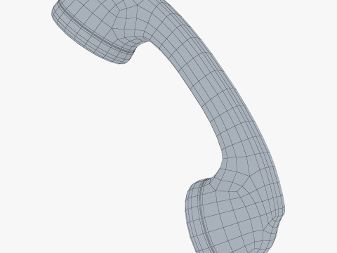 Vintage Classic Telephone Handset M1 3D Модель