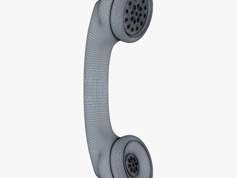 Vintage Classic Telephone Handset M1 3D Модель
