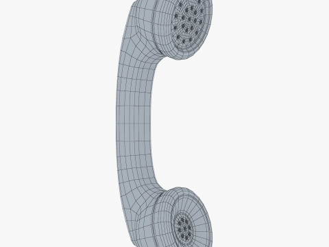 Vintage Classic Telephone Handset M1 3D Модель