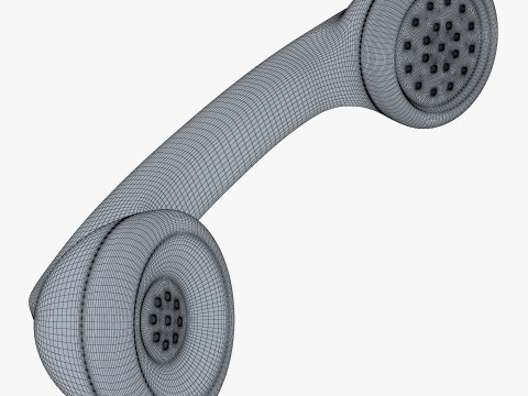 Vintage Classic Telephone Handset M1 3D Модель