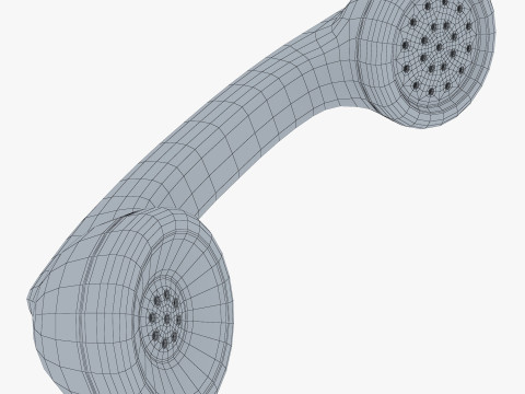 Vintage Classic Telephone Handset M1 3D Модель