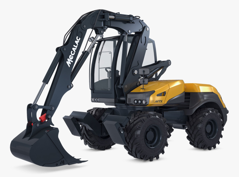 Mecalac 12MTX Excavator 2021-2025 M 1 Modèle 3D .c4d .max .obj .3ds .fbx .stl .blend
