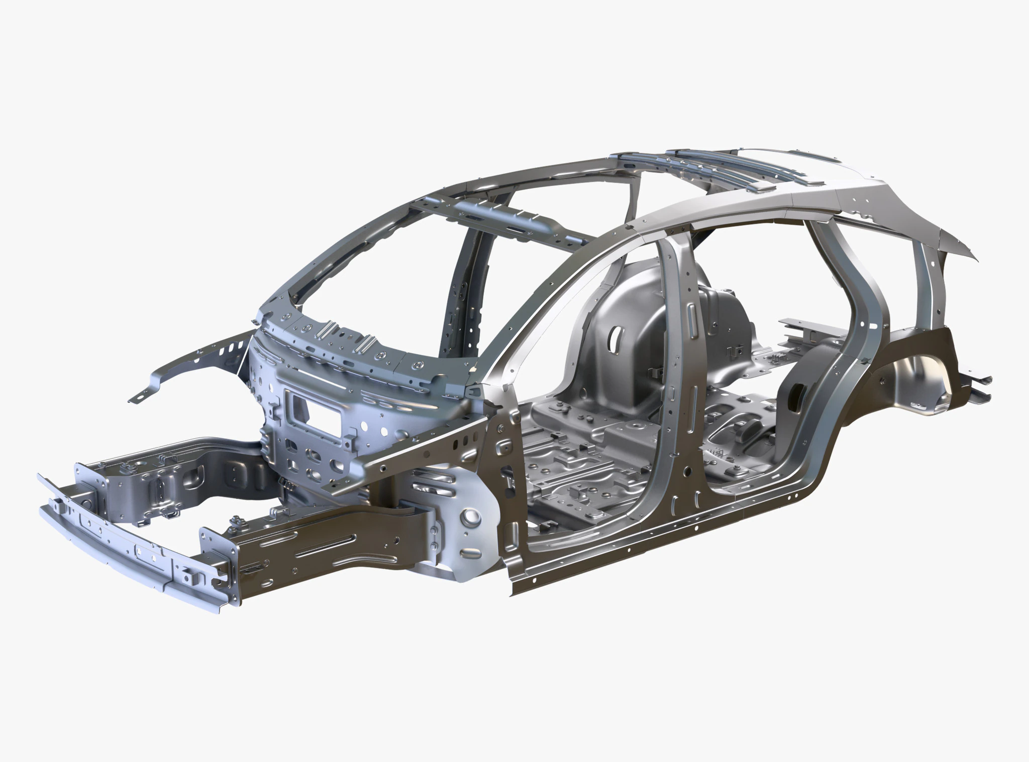 Car Frame Body Crossover Hatchback M1 3D Model .c4d .max .obj .3ds .fbx .stl .blend