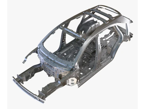 Car Frame Body Crossover Hatchback M1 3D Model