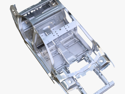 Car Frame Body Liftback Sedan M1 3D 模型