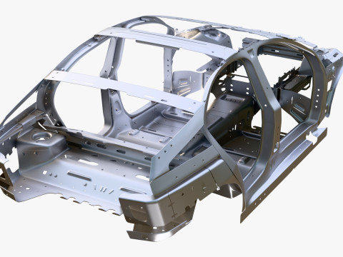 Car Frame Body Liftback Sedan M1 3D 模型