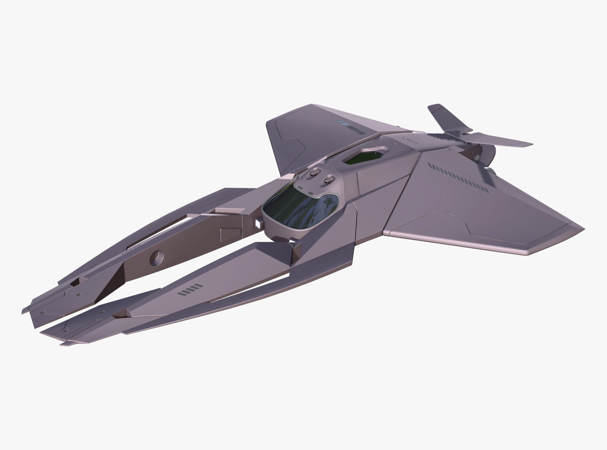 Astronave SciFi Interceptor VX M1 Modello 3D .c4d .max .obj .3ds .fbx .stl .blend 