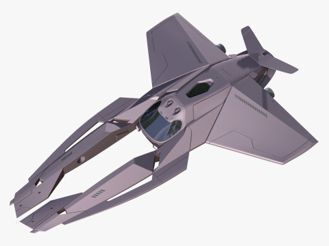 SciFi Starship Interceptor VX M1 3D 모델