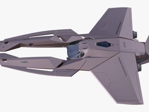 SciFi Starship Interceptor VX M1 3D 모델