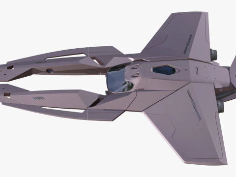 Astronave SciFi Interceptor VX M1 Modello 3D