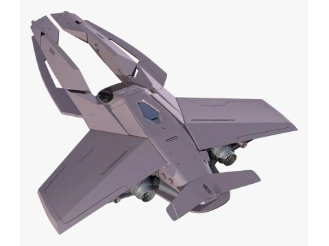 Astronave SciFi Interceptor VX M1 Modello 3D