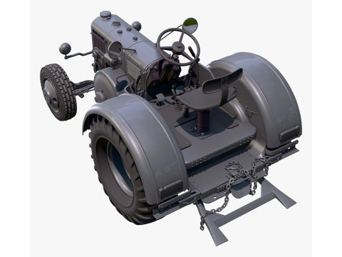 Old Lanz Bulldog Tractor 1930s M1 Modèle 3D