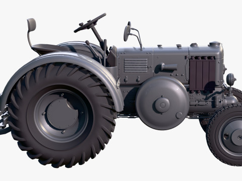 Old Lanz Bulldog Tractor 1930s M1 Modèle 3D