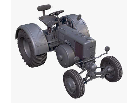 Old Lanz Bulldog Tractor 1930s M1 Modèle 3D
