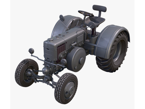 Old Lanz Bulldog Tractor 1930s M1 Modèle 3D