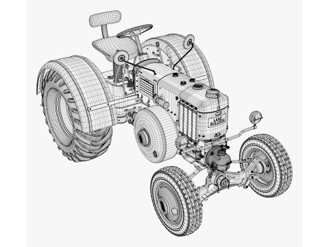 Old Lanz Bulldog Tractor 1930s M1 Modèle 3D