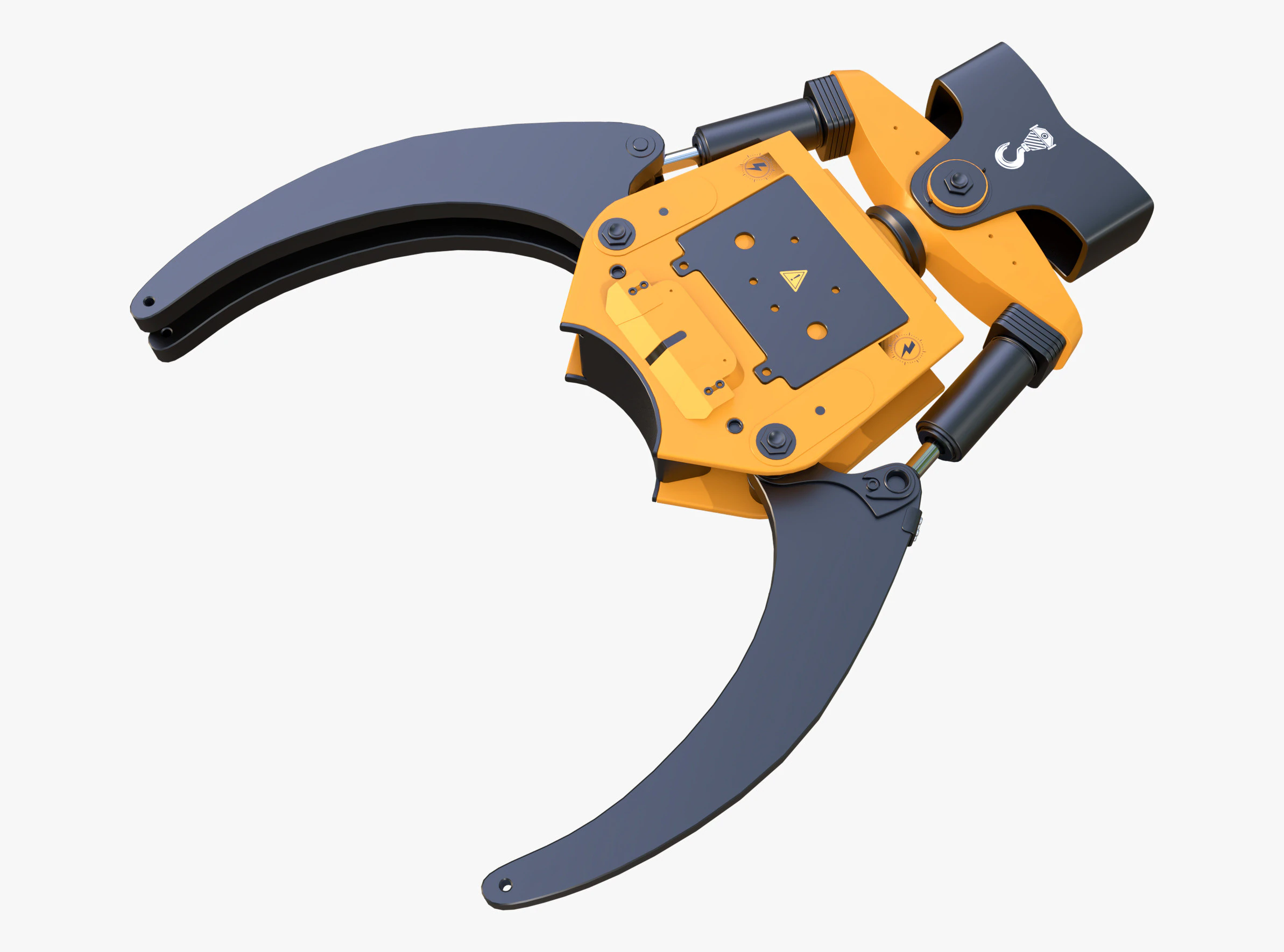Hydraulic Grapple Claw Grabber M1 3D Model .c4d .max .obj .3ds .fbx .stl .blend